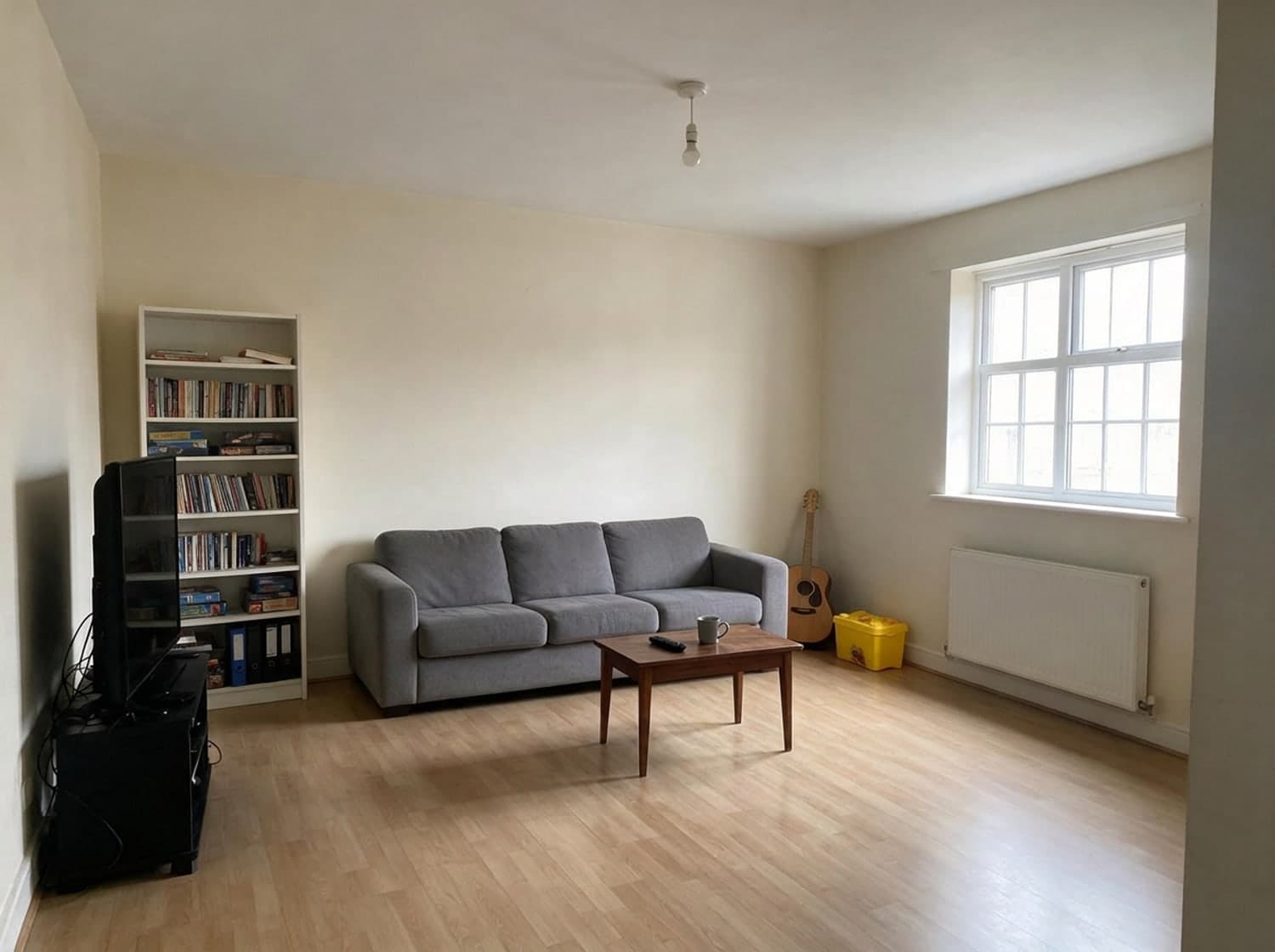 A living room before the AI redesign