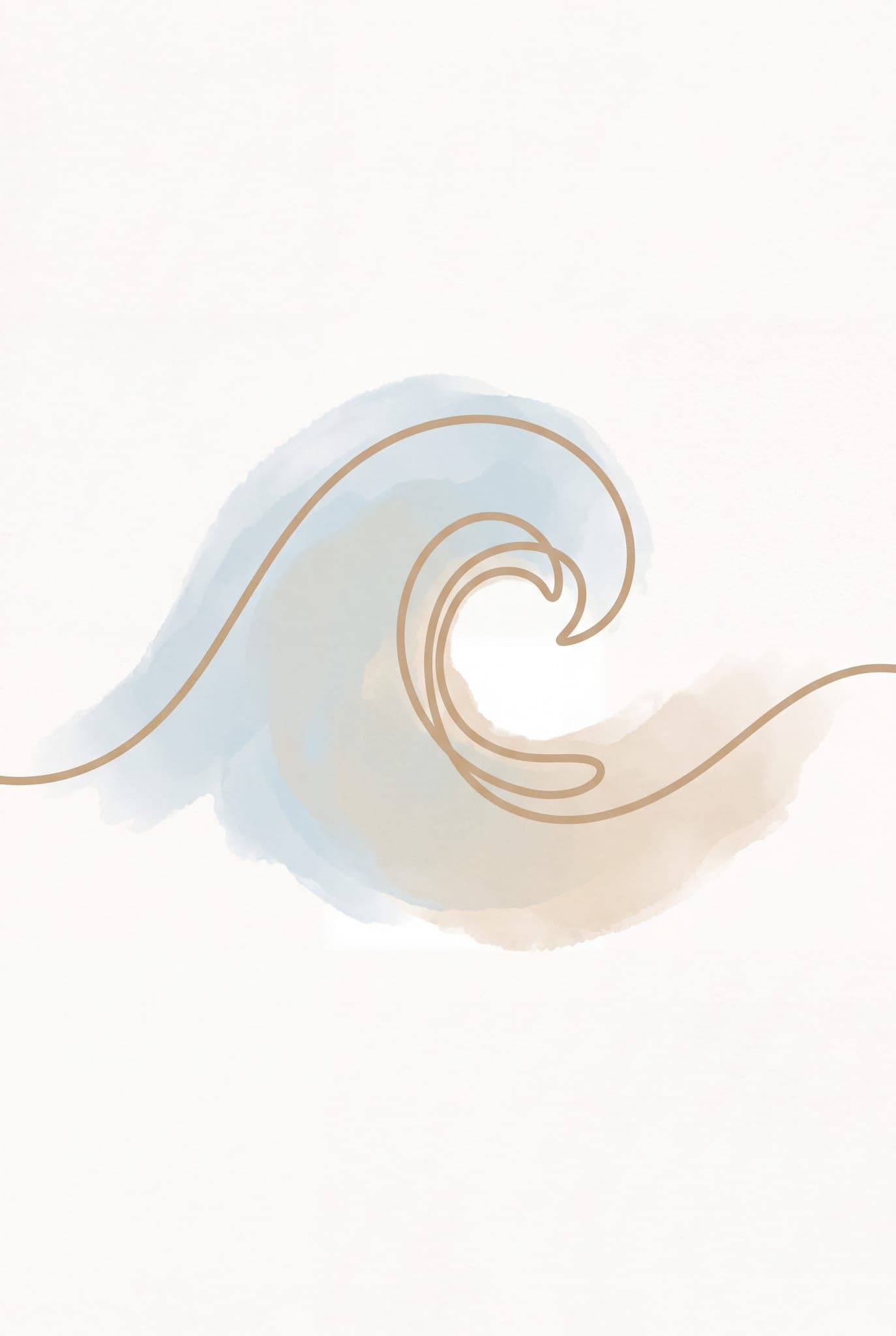 Single-line wave — The Coastal Kit printable wall art print