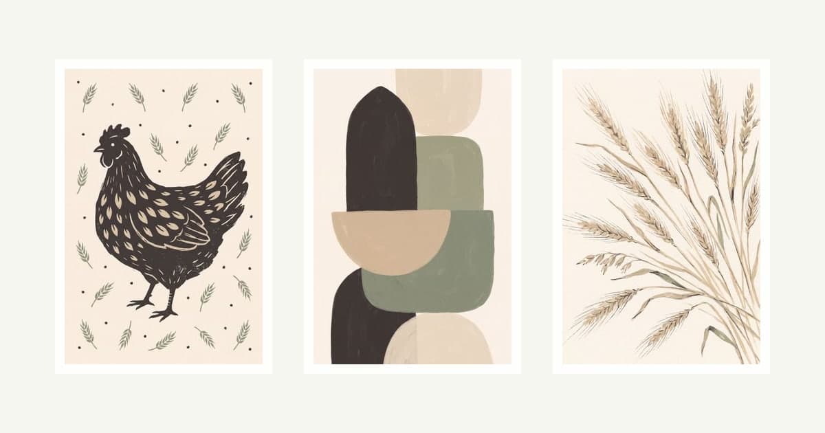 The Modern Farmhouse Kit — 12 printable wall art prints