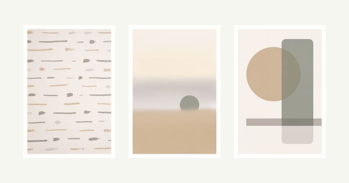 The Minimalist Kit — 6 printable wall art prints