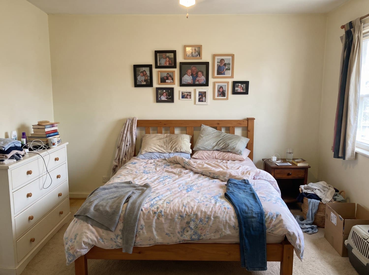 The bedroom before AI redesign — the real room, unstyled