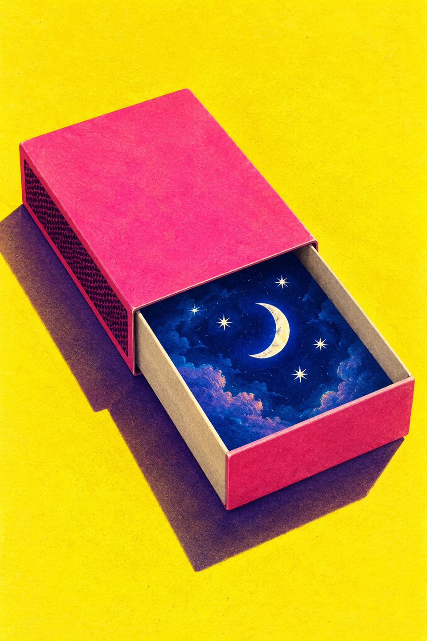 Night sky in a matchbox — The Dopamine Art Collection printable wall art print