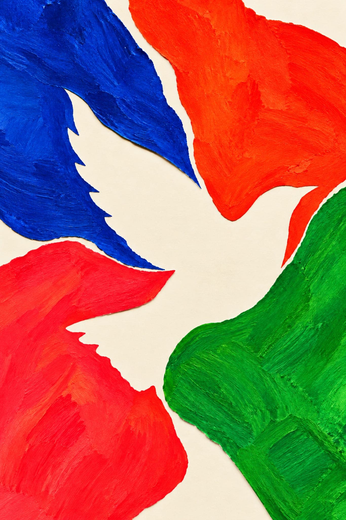 A dove between torn colour — The Dopamine Art Collection printable wall art print