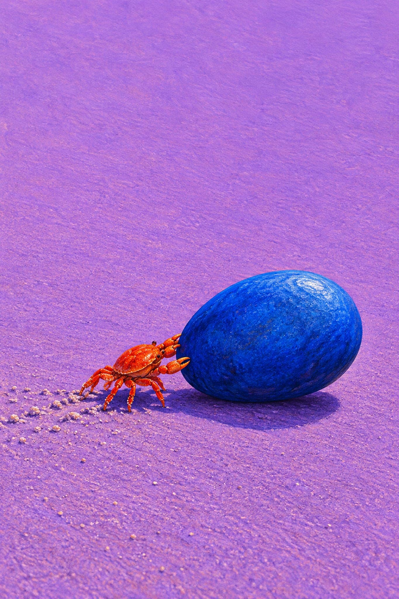 A crab rolling a blue moon — The Dopamine Art Collection printable wall art print