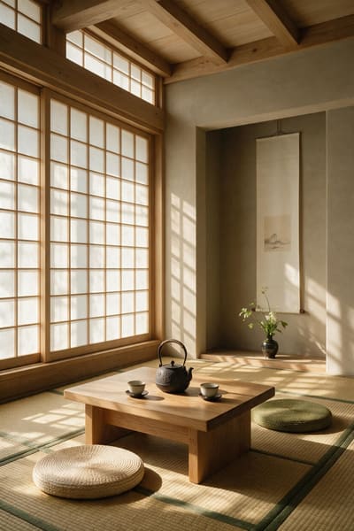 Japandi interior inspiration from the Pinterest board — pin 2