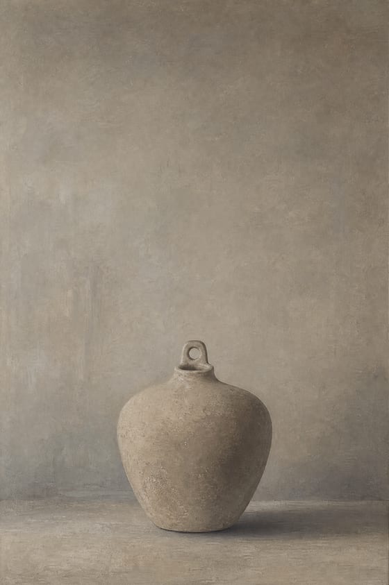 Still Vessel — printable wall art in a muted greige palette
